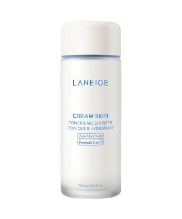 LANEIGE Cream Skin Toner & Moisturizer: 2-in-1 Amino Acid Rich Liquid, Soothe, Hydrate, and Strengthen Skin's Moisture Barrier 5 Fl Oz (Pack of 1)