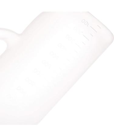 Male Urinal - Urine Bottle with Long Neck Spout Length 11cm Lid and Handle - 1 Litre Capacity(White) Happy - Buy Online on GoSupps.com