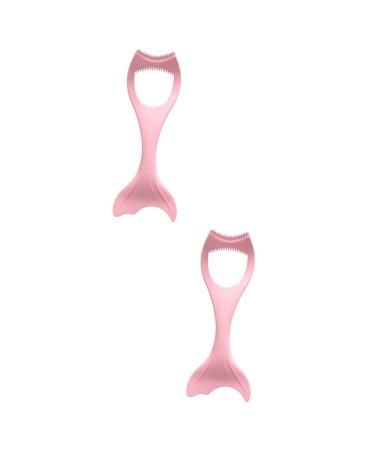 DOITOOL 2pcs Eyeliner Auxiliary Artifact Eye Shadow Eyelash Helper Tool Eyeliner Applicator Tool Guard Comb 15X4.5CMx2pcs Pinkx2pcs