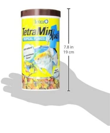 TetraMin Plus Tropical Flakes 7.06 oz - Nutritionally Balanced Fish Food with Shrimp - Buy Online on GoSupps.com