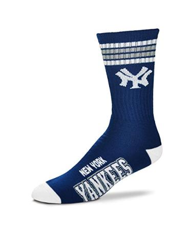 MLB New York Yankees 4 Stripe Deuce Socks-Large