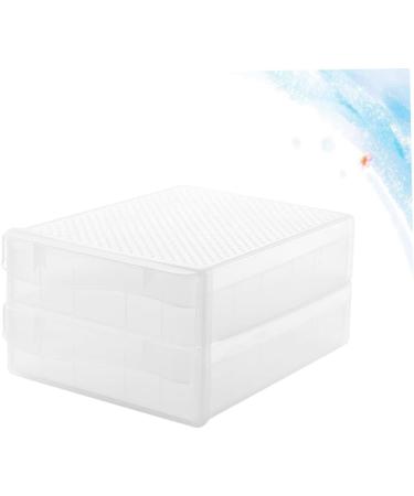1 pc box Container Household Plastic Trays Transparent Containe Dumplings Double-deck Home re-usable Transparent Color 34X26CM double-deck - Buy Online on GoSupps.com