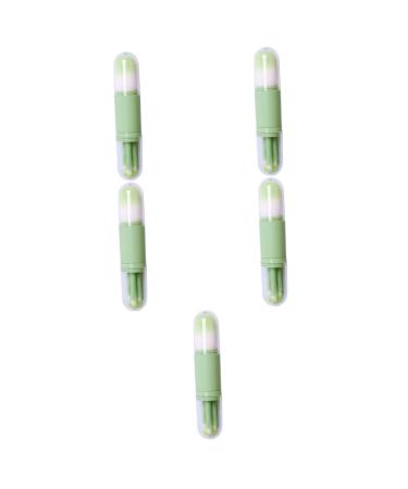 minkissy 5 Sets Telescopic Makeup Brush Tools Makeup Lip Brush Portable Cosmetics Brush Dual Headed Cosmetics Brush Cosmetics Brush Tool Eyeshadow Brush Plastic Make up Double Brush