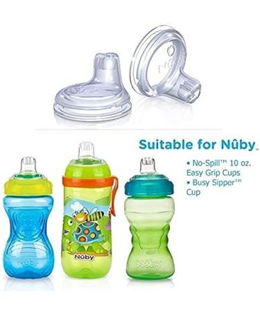 Nuby 6 Pack Replacement Silicone Spouts for No Spill Easy Grip Cup 6 Count - Best Pricing + Free Shipping - Buy Online on GoSupps.com