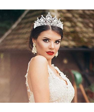 TOCESS Silver Rhinestone Crown for Women - Ideal Tiara for Bridal, Prom, Quinceanera - Sparkling Crystal Queen Princess Crown - Perfect Hair Accessory - Ideal Gift (Silver) - Buy Online on GoSupps.com