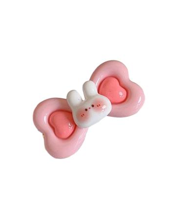 Bangs Hair Clip for Hot Girls Two Heart Shape Hair Barrettes Candy Color Ponytail Hair Barrettes for Teens Girls