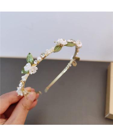 X Hot Popcorn 2PCS Pearl Flower Crystal Headband - Bridal Hair Accessory - Buy Online on GoSupps.com