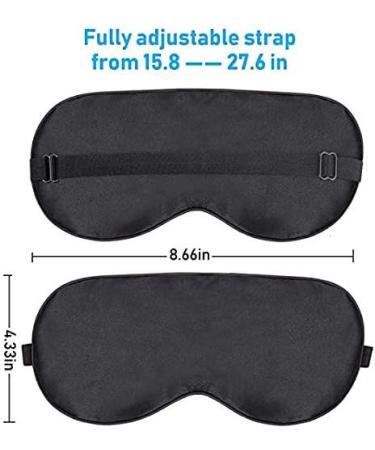 Silk Sleep Mask for Women and Men - Soft and Comfortable Eye Mask - Fully Adjustable (Lake Blue) - Buy Online on GoSupps.com