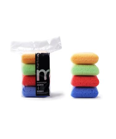 MartiniSPA Colored Massage Sponges - Soft Square Family Size (Pack of 4) | Premium Quality for Relaxation - Buy Online on GoSupps.com