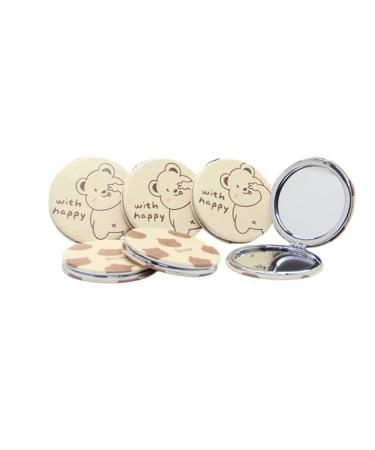 Pocket Mirror(6 pcs) Mini Purse Mirror Travel Makeup Mirror Compact Mirror Beauty Magnifying Double Sides Pocket Mirror Portable Handheld Folding Pu Leather Mirror for Women Girls - Buy Online on GoSupps.com