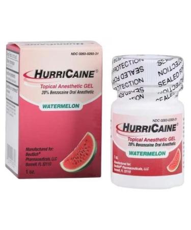 Beutlich LP Pharmaceuticals Hurricaine Topical Anesthetic Gel  Watermelon  1 Ounce by Beutlich LP Pharmaceuticals