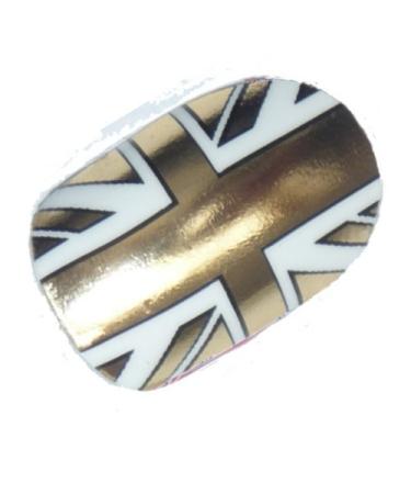 Chix Nails Nail Wraps Gold Union Jack Fingers Toes Vinyl Foils London Queen