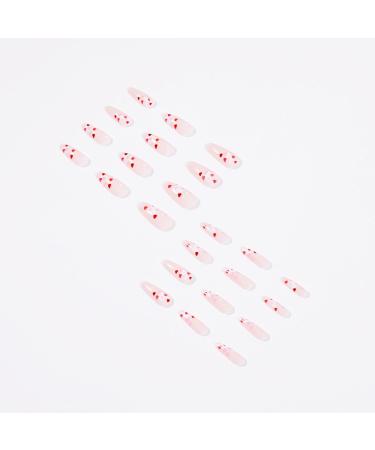 Justotry 24 Pcs Valentine's Day Press on Nails - Long Red Heart & Pink Ballerina Fake Nails for Women - Acrylic Coffin False Nails with Glue - Nail Art Designs included - Buy Online on GoSupps.com