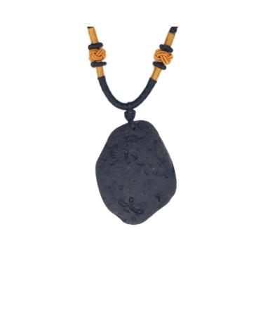 Meteorite Black Agni Tektite Necklace Rough Tektite Gemstone Tumbled Necklace Irregular Shape