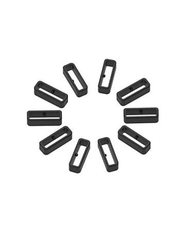 TenCloud 10-Pack Replacement Silicone Secure Band Holders Keepers Fasteners Loop Compatible for Approach Series-Approach S10 S20 S60 Watch Tracker (Approach S10 / S20) Black