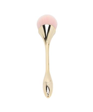 Soft Hair Loose Powder Brush Fashionable Cosmetic Tool for Makeup Applicable for Home and Powder Room (Gold)