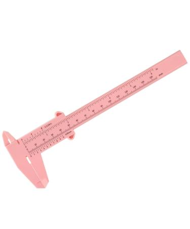 jojofuny R gle de Mesure pour Sourcils 150Mm en Plastique Rose Pied Coulisse Coulissant Portable Accessoire Pratique pour Maquillage des Sourcils et Microblading Outil Pr cis pour