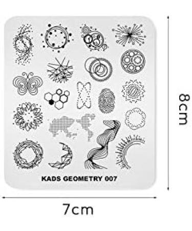 KADS Geometry Nail Stamping Plate GE007 for Nail Art Decoration and DIY - Image Design Plate - Buy Online on GoSupps.com