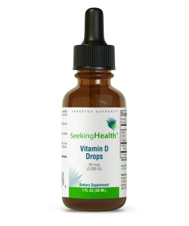 Seeking Health Vitamin D Drops  2000 IU Liquid Vitamin D3 (as cholecalciferol) per Drop in Pure Olive Oil  Potent Immune System Supplement  for Adults and Kids  Vegetarian (900 Servings)