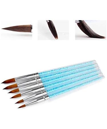 Gsrimgratoe Brushes Crystal Nail Crystal Carving Pen Blue Transparent Crystal Pen with Diamonds 6 Sets Foil Nail Art - Buy Online on GoSupps.com