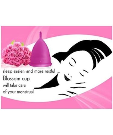 Blossom Menstrual Cup | Reusable Silicone Period Cup | Say Goodbye to Tampons | Large Violet Cup for Comfortable Menstrual Days - Buy Online on GoSupps.com