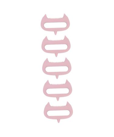 Fomiyes 5st acupuncture massage device Hand massager Massage device for stimulation of the scalp tool for the scalp manual head massage device Neck washer pebble gel pink