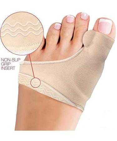 Relief Sleeves Bunion Pads Brace with Gel Toe Separator - Hallux Valgus Relief and Toe Alignment - Buy Online on GoSupps.com