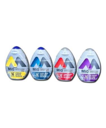 Liquid Drink Mix Water Enhancer Variety Pack - 4 Flavors: Lemonade Blueberry Lemonade Berry Pomegranate Strawberry Watermelon Natural Flavor Perfect for Rehydration - 4 Bottles (48ml each)