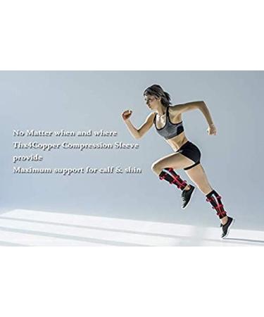 Thx4COPPER XL Calf Compression Sleeve 20-30mmHg | Shin Splint & Leg Support for Men & Women | Ideal for Running, Cycling, Traveling | Enhance Circulation & Recovery - Buy Online on GoSupps.com