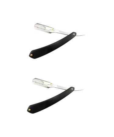 Angoily 2st Bartschneider kit straight razor per shaver razor razor knife blade Shavers hand razor for men razor from metal manual hairy knife man bamboo