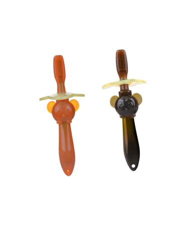 Tovinanna 2st bristle toothbrush Tool for the oral care toothbrush with soft bristle mouthcare children toothbrush toothbrushes soft bristles 2 in 1 training brush