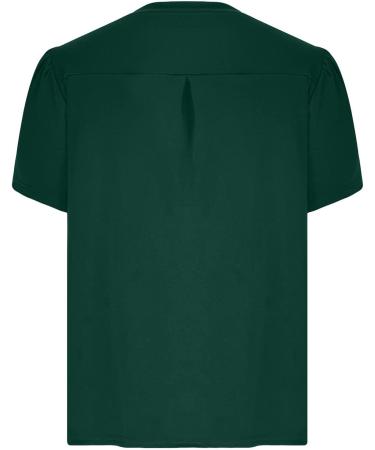 Womens Petal Short Sleeve Blouse Tunic Top - Stylish Army Green Amazon Liquidation Deal - Buy Online on GoSupps.com