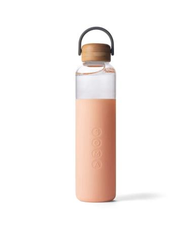 Soma Glass Water Bottle with Silicone Sleeve, BPA-Free, Blush, 25oz 25oz Blush