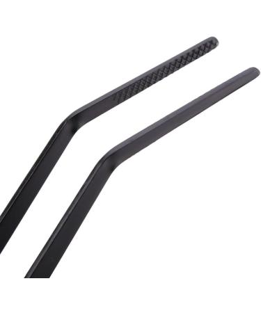 JOCXZI Pack of 2 Aquarium Feeding Tweezers Curved Stainless Steel Curved Tweezers with Anti-Carbon Coating to Prevent Rust Long Reptile Feed Tweezers for Plants Lizards Spiders Snakes (27 cm Black) - Buy Online on GoSupps.com