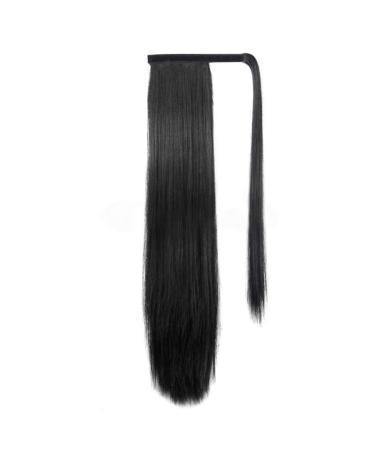 Jesslab ponytail Extensions 71cm Straight ponytail extension heat -resistant thick natural wrap hair part of art hair hair extensions pony wig with magical paste for women girls