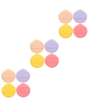 FRCOLOR 12 Pcs Powder Puff Sponge Makeup Honeycomb Lip Gloss Tube Makeup Puffs Pads Makeup Sponge Makeup Foundation Blending for Makeup Widen Sponge Ribbon