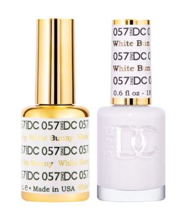 Daisy DND Gel DC 057 White Bunny Nail Lacquer & Gel Duo (White Bunny), 0.5 Fl Oz (Pack of 2) DND DC 057 White Bunny