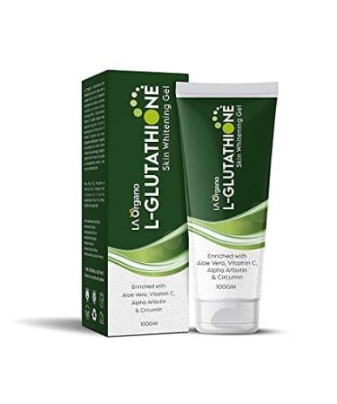 ORGANIZE Moisturizing Facial Gel with Aloe Vera Enriched With LGlutathione Vitamin C & Alpha For Skin Brightening Reduction Of Dark Spots & Acne 100 Gm