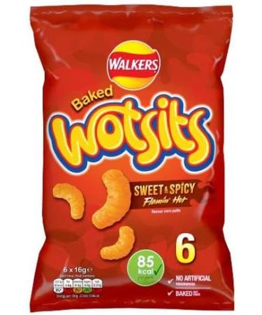 Crisps Bundle With Wotsits Sweet & Spicy Flamin Hot Multipack Snacks 6x16g (3 Pack) - Buy Online on GoSupps.com