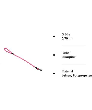 Fluor Pink Rope Dog Leash - Basic 10mm 27 Colors 7 Lengths (0.70m) | International Shipping - Buy Online on GoSupps.com