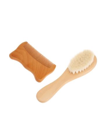 Hemoton Toddler Hair Brush Bath Kits Newborn Bath Set 2pcs Newborn Wooden Brush Shampoo Brush Infant Hair Comb Hairbrush Wooden Comb Cleaning Brush Take a Bath Baby Beauty Comb Bamboo