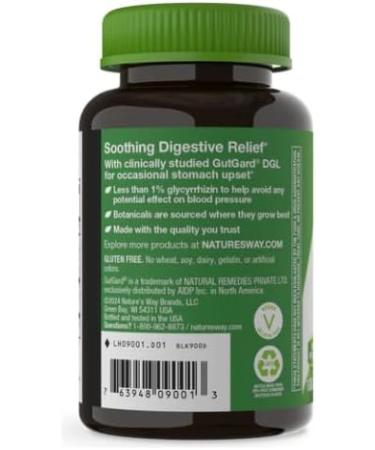 Nature's Way Nature's Way Dgl 3:1 (deglycyrrhizinated Licorice) Digestive Relief Original 100 Chewables Licorice Flavored 100 Count - Buy Online on GoSupps.com