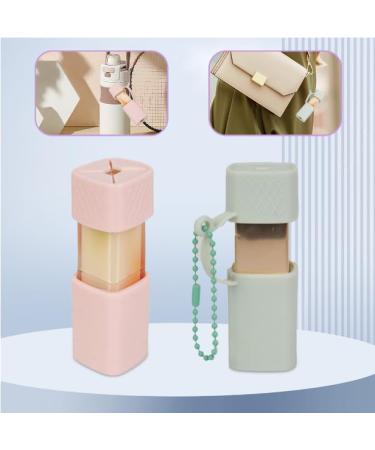 Buy 2 pcs Silicone Lip Balm Holder Keychain - Portable Lipstick Cases & Chapstick Sleeves (Pink & Blue) for Travel - Buy Online on GoSupps.com