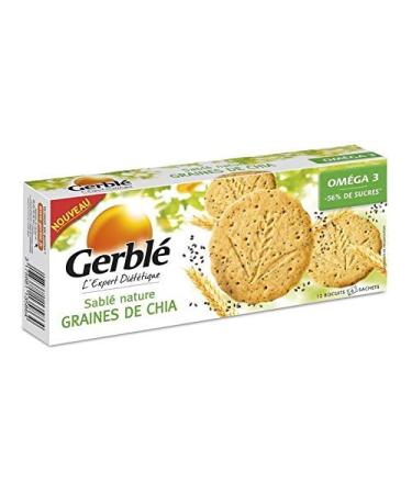 GERBLÉ - Natural Shortbread with Chia Seeds 132 g - Set of 3 - Best Offer
