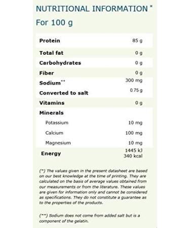 Granulated gelatin HALAL 250 bloom neutral flavor - 1 kg - Buy Online on GoSupps.com