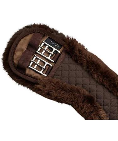 Equinate Moon Girth - Anatomical Real Lambskin Short Dressage Girths | 50-80 cm | Brown & Black - Buy Online on GoSupps.com