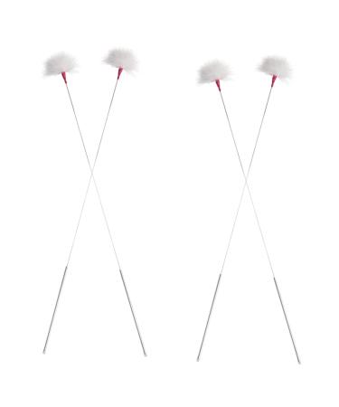 FRCOLOR 4pcs Ear Cleaning Tools Comfortable Earwax Removal Sticks for Ear Care Lightweight and Portable White 17X2X2CM