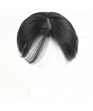 Anemone Jewelry Real Human Hair Topper Light Thin Clip in Hair Bangs for Women and Men 6 inches Middle Part Straight Hairpieces for Mild Hair Loss Volum (1B) - Buy Online on GoSupps.com