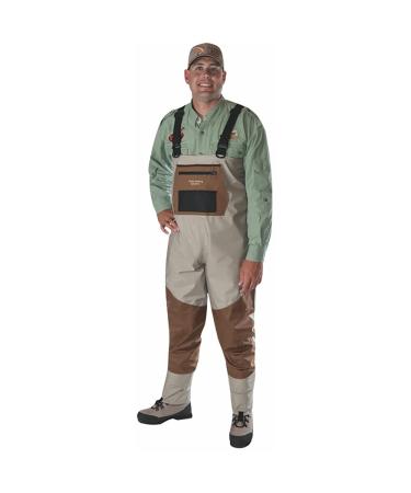 Caddis Men's Attractive 2-Tone Taupe Deluxe Breathable Footwad (Boots Not Included) XL SHORT STOUT