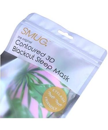 Ultimate Smug Sleep Mask for Men & Women - 100% Darkening 3D Design Fits Extended Eyelashes Adjustable Velcro Palm Print - Buy Online on GoSupps.com